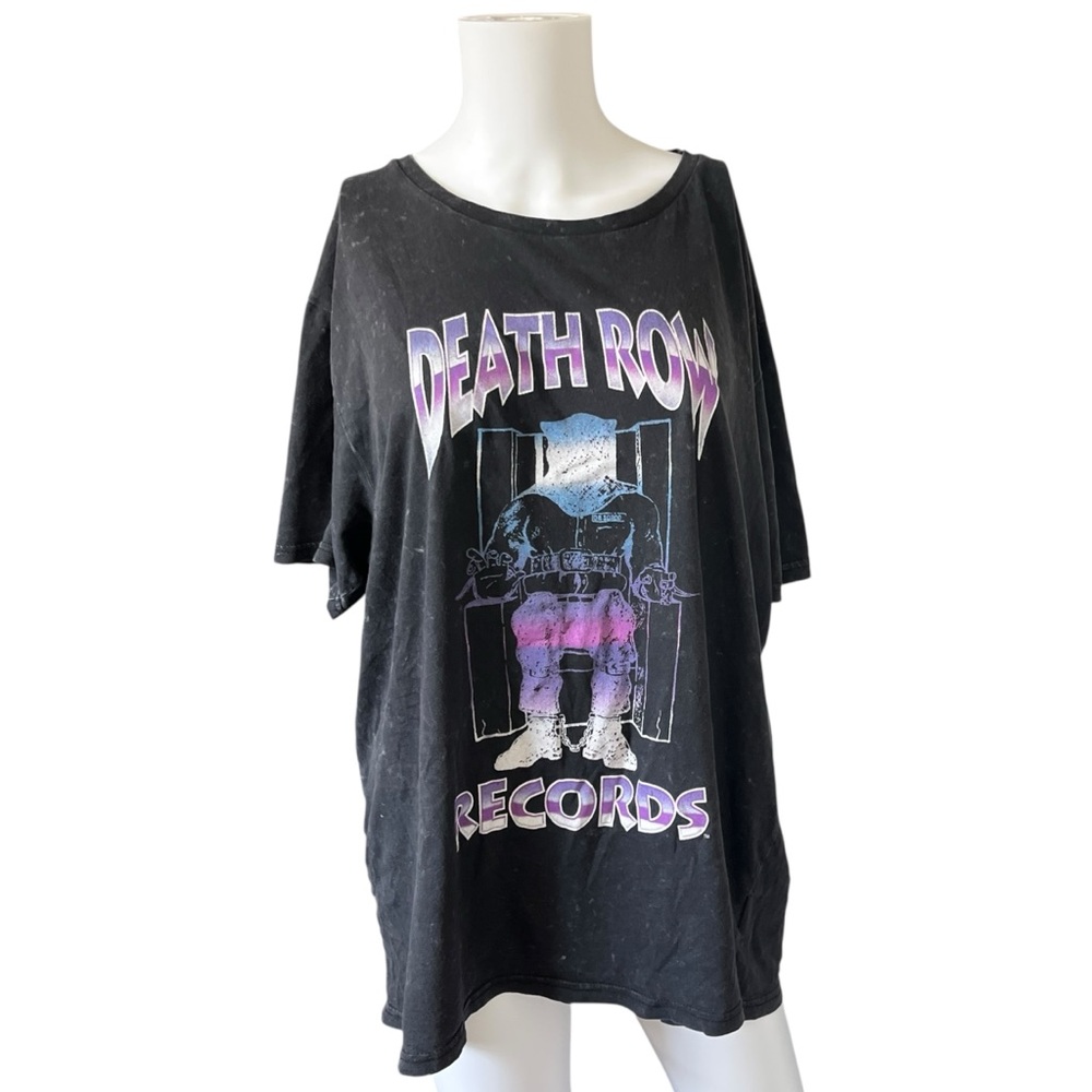 Death Row Records Gray Graphic T-shirt Short Sleeve Soft Size XL
